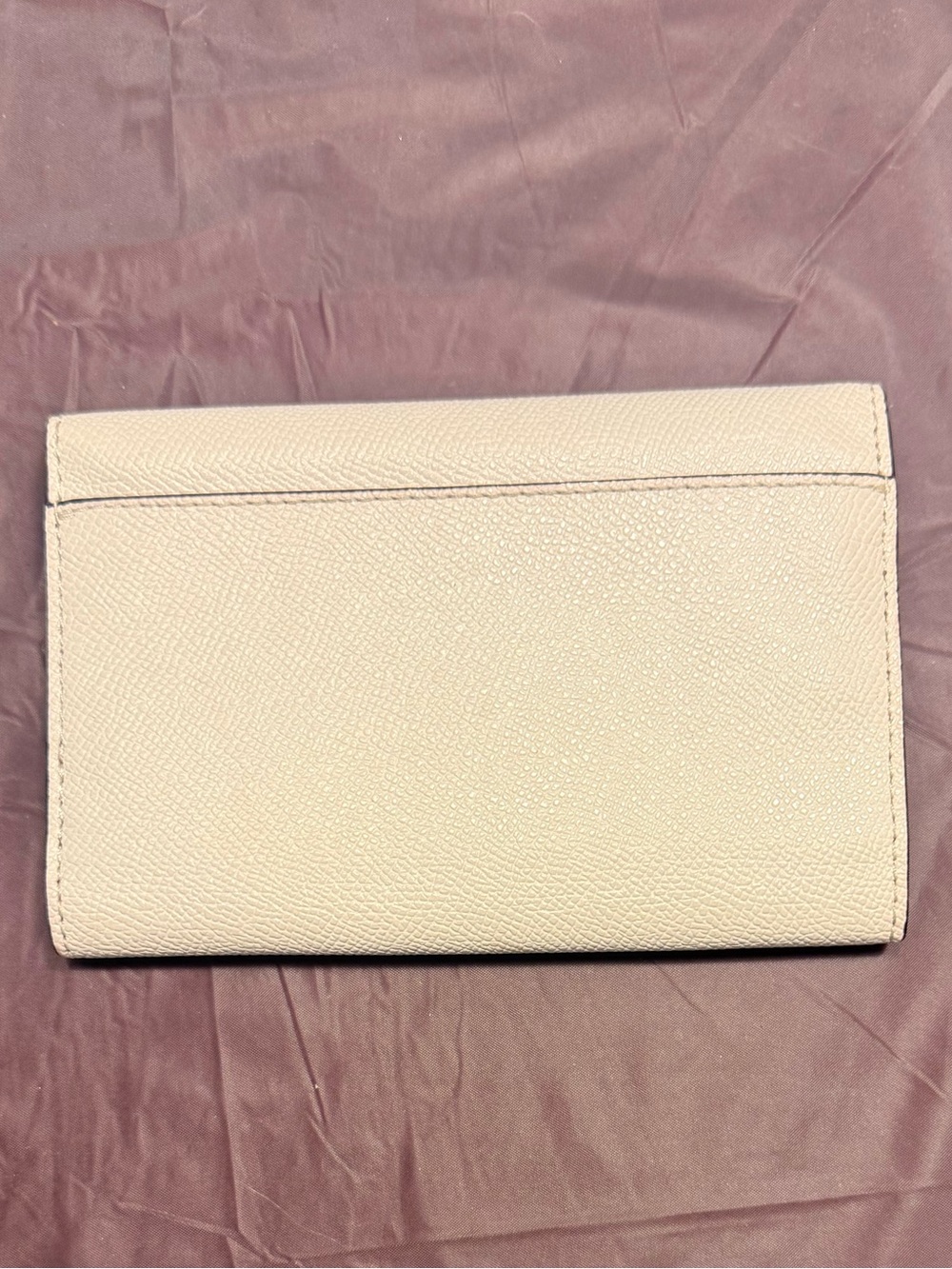 Coach Cream Pebbled Leather Wallet with Pink Ombre Studs - Picture 3 of 9